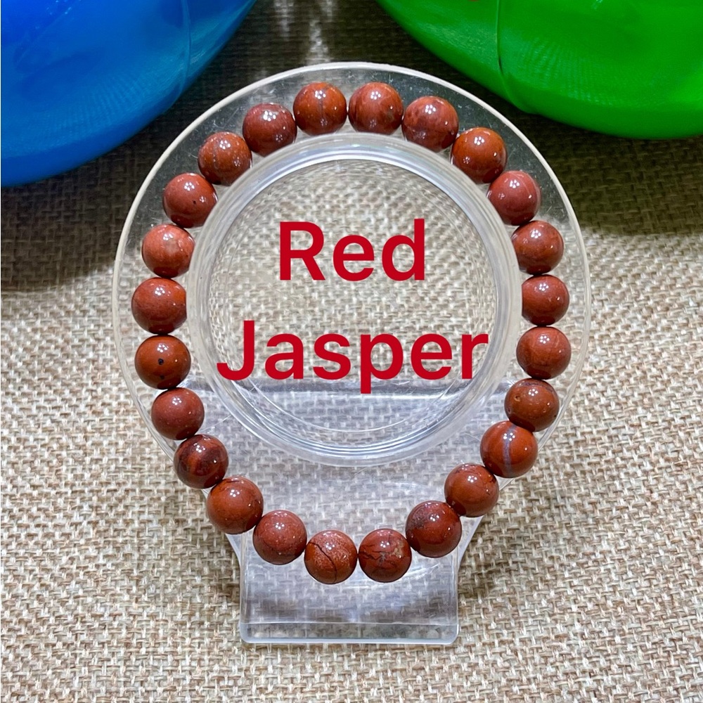 Red Jasper Beaded Bracelet